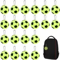 FELIXLEO LED-Lichterkette 20 Reflektor Fußball Anhänger Schlüsselanhänger Schulranzen