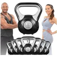 Miweba Sports Kettlebell Kettlebell KB200 - verschiedene Varianten, (Anti-Rutsch-Griff - Hartgummifüße - wasserabweisend - geräuscharm - hochwertige Sand-Zement-Mischung - Profi Fitness Schwunghantel Indoor & Outdoor Workout Ganzkörpertraining Kugelg