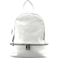 FLORENCE Cityrucksack Florence Rucksack Damen Echtleder, Damen Leder Cityrucksack, weiß ca. 32cm