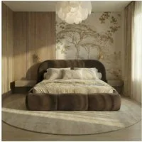 thematys Polsterbett mit Bettkasten, CLOUD 140x200 160x200 180x200 200x200cm (Kopfteil im Oversize-Look und Stauraum – weich, modern und pflegeleicht)