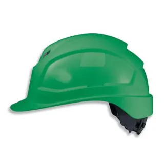 uvex pheos IES Schutzhelm mit Lüftung - mit Drehradsystem - langer Schirm grün 55 cm - 61 cm - 9772442