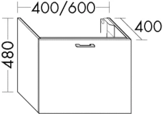 Burgbad Waschtischunterschrank System 30 Preisgruppe 4 Sana 480x1000x400 Eiche Hellgrau WVIL100F6332