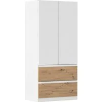 rauch Drehtürenschrank Kleiderschrank Schrank Garderobe COSTA in den Breiten 91/136/181 cm (in 3 Ausstattungen BASIC/CLASSIC/PREMIUM) viel Platz, grifflose Front und Push-to-Open Funktion MADE IN GERMANY