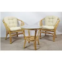 Rattani Rattanstuhl Rattansessel Rattangarnitur Rattangruppe Bahama honig