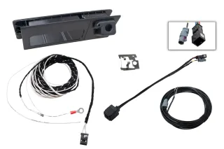 Original Kufatec Komplett- Set Nachrüstung Rückfahrkamera + Kabelbaum + Codier Dongle für Audi e-tron GE
