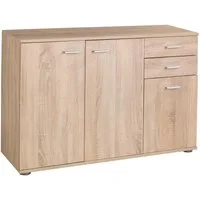 Kommode SOLO, B 106 cm, H 76 cm, 3 Türen, 2 Schubladen, 1 Einlegeboden
