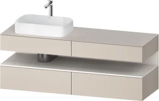 Duravit Qatego Konsolenwaschtischunterbau wandhängend Taupe Matt 1600x550x600 mm - QA4777084910000 QA4777084910000