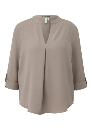 qs - Bluse braun - Gr. - 34