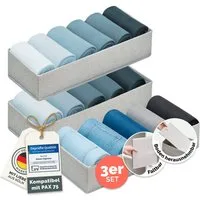 Blumtal Faltbox HEMNES, MALM, PAX Organizer Ordnungssystem Kleiderschrank (3 St), Faltboxen für BHs, T-Shirts - Boxen für Schrank
