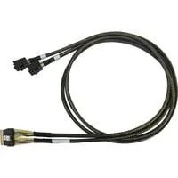 SFF-8654 > 2x SFF-8643 NVMe-Kabel 8654-8643-210 schwarz, 1 Meter