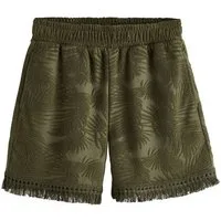 Next Shorts Jacquard-Sommershorts aus Frottee mit Fransen (1-tlg)
