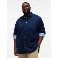 Tommy Hilfiger Big & Tall Langarmhemd BT- LINEN Große Größen Regular Fit Button-down-Leinenmix
