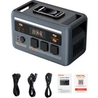 OSCAL Stromerzeuger PowerMax 1800W Powerstation 1024Wh/IP54 wasserdicht, 1,8 in kW, 11 Anschlüsse/15W kabellose-Anschluss, IP54 Wasserdicht, Leichtgewicht