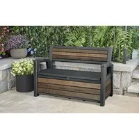 Keter Gartenbox Keter Gartenbank inkl. Aufbewahrung Hudson 227 L