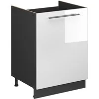 Vicco Unterschrank Fame-Line, Weiß Hochglanz/Anthrazit, 60 cm