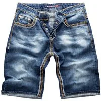 Rock Creek Jeansshorts Herren Shorts Denim Blau dicke Naht RC-2077