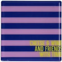 Giftcompany Platzset Love Tiles Untersetzer Cheese and Wine blau/lila 11x11cm