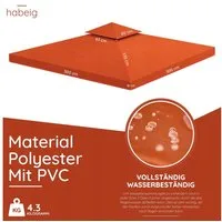 habeig Pavillon-Ersatzdach Pavillondach 360g/m² PVC 3x3m WASSERDICHT -- NEU: inkl. DACHSPANNER, 360,00 g/m², 100% wasserdicht