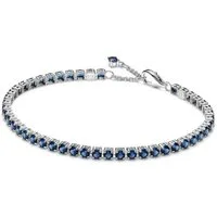 Pandora Tennisarmband 591469C02, für Damen Tennis Silber Funkelndes Blau