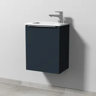 Sanipa 3way Waschtischunterbau zu Duravit ME by Starck Waschtisch mit 1 Tür, Marine-Matt UP7201R
