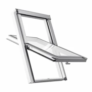 VELUX Gruppe Kunststoff Dachfenster RoofLite SOLID PVC und Eindeckrahmen 55 x 98