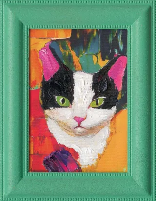 Gemälde COLOURED CAT