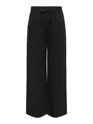 JDY - JDYSAY HW LINEN WIDE PANT WVN NOOS Black - Gr. - 32