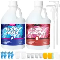 Bundviel Epoxidharz Epoxidharz Set Anfänger 128/256oz epoxidharz glasklar gießharz - 1: 1