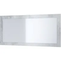Vladon Wandspiegel Lima V1 (Wandspiegel, mit Rahmen im modernen Stil), Beton Oxid Optik (89 x 45 cm)