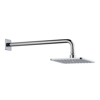 LAUFEN Kopfbrauseset, Wandmontage Kopfbrause 202 x 202 mm Wandarm Quadratische Rosette Durchfluss: 8 HF960102100001