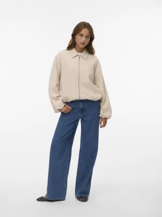 VERO MODA - VMNOVA SHORT JACKET oatmeal - Gr. - M