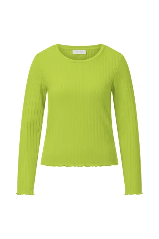 Rich & Royal - Rib Longsleeve urban lime - Gr. - XL