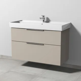 Sanipa 3way Waschtischunterbau zu Villeroy & Boch Collaro Waschtisch mit 2 Auszügen, Kaschmir-Matt UP8371U