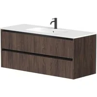 welltime Waschtisch City, Badmöbel, Badkommode, Badschrank, in verschiedenen Breiten (B/T/H: 81,5/46/51,5 cm), mit Soft-Close-Funktion, inklusive Waschbecken, FSC® zertifiziert