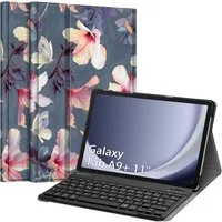 Fintie Tablet-Hülle +Tastatur für Samsung Galaxy Tab A11+ Plus 11" 2025/A9+ Plus 11'' 2023, Keyboard Cover mit Magnetisch Abnehmbarer Deutscher Bluetooth Tastatur