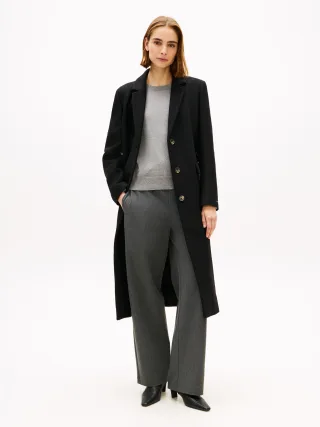 CLASSIC SB WOOL REG MAXI COAT black - Gr. - 40