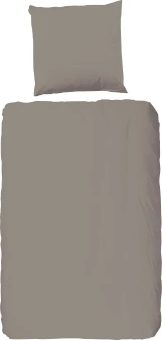 hip Bettwäsche "Hip Uni" 2 Stk. 100% Baumwolle, Mako-Satin, 135x200, Unifarben Weiß, Reißverschluss