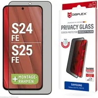 Displex Displayschutzglas Privacy Glass Screen Protector für Samsung Galaxy S24 FE, Samsung Galaxy S25 FE, Blickschutzfolie, Schutzfolie, Bildschirmschutz, kratz- & stoßfest