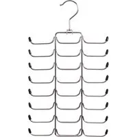 Zeller Present Krawattenhalter (1 St), Metall, 24 Stege, ideal für Krawatten und Gürtel
