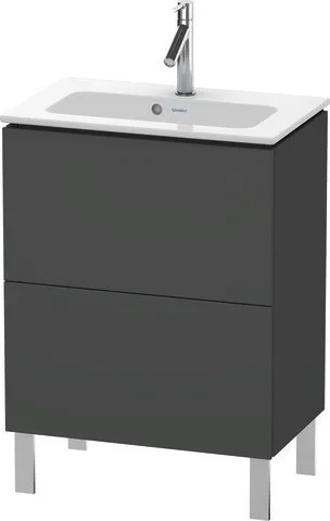 Duravit L-Cube Waschtischunterbau bodenstehend Graphit Matt 620x391x704 mm - LC667304949 LC667304949
