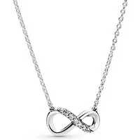 Pandora Kette mit Anhänger 398821C01-50, Damen-Halskette Silber 925 Funkelnde Unendlichkeit