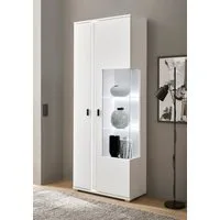 Home affaire Vitrine LONG ISLAND, Stauraumvitrine (1-St) in moderner Trendfarbe,inklusive senkrechter Beleuchtung,Breite 80 cm