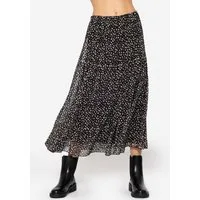 SASSYCLASSY Midirock Langer Chiffon Rock für Damen Maxi Rock mit fließendem Schnitt und Futter aus Viskose Jersey