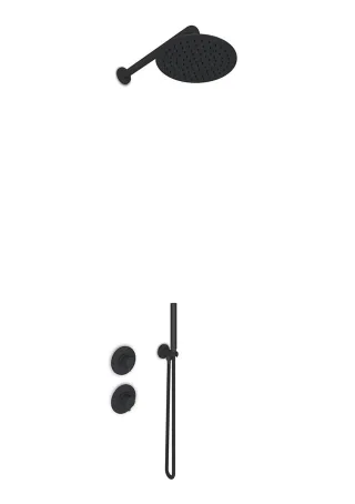 JEE-O Slimline Shower Set 01, schwarz strukturiert, 800-6423 800-6423