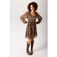 Aniston CASUAL Blusenkleid mit farbharmonischem Animal-Print - NEUE KOLLEKTION