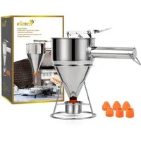 eGenuss Küchenorganizer-Set eGenuss Edelstahl Backtrichter Pfannkuchen Teigspender