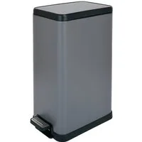 SVITA Mülleimer STM18, Treteimer, 18L, Inneneimer, Pulverbeschichteter Stahl, Grau
