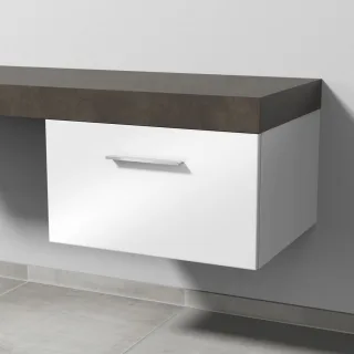 Sanipa Anbau-/Solitärschrank mit Auszug 2morrow (G2233) 340x600x520 Weiß-Glanz, G223378 G223378