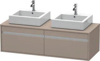 Duravit Ketho Konsolenwaschtischunterbau wandhängend Basalt Matt 1400x550x426 mm - KT6697B4343 KT6697B4343