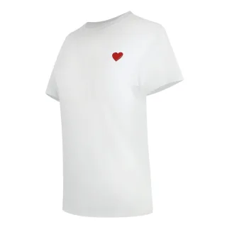 Moschino T-shirt Mit Kleinem Roten Herzlogo (weiß)
